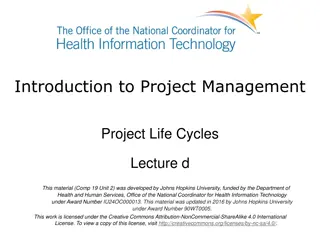 Project Life Cycles in Health IT Management