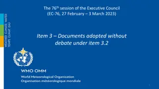 Executive Council 76th Session Documents Recommendations
