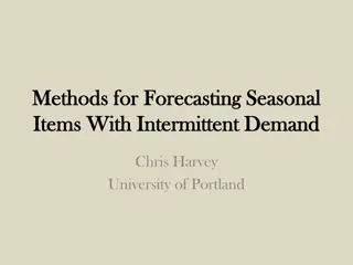 Forecasting Seasonal Items and Intermittent Demand Analysis