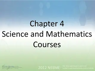 Elementary Science and Mathematics Courses Overview