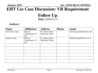 Virtual Reality Use Case Analysis: VR Requirements in IEEE 802.11-18/1954r2