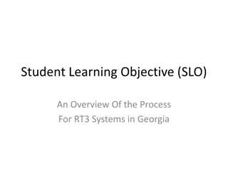 Student Learning Objectives in Georgia's RT3 Systems