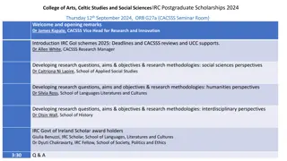 Postgraduate Scholarships 2024: Research Opportunities in Arts, Celtic Studies, and Social Sciences
