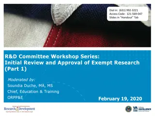 Exempt Research Categories & Qualifications
