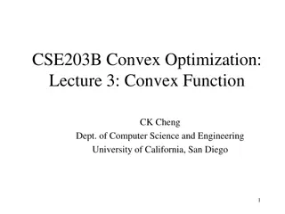 Convex Optimization Functions and Sets
