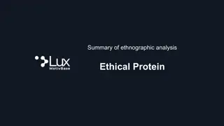 Ethnographic Analysis of Ethical Protein Culture and Consumer Behavior