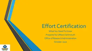 Effort Certification in Research Administration