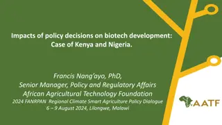 Impacts of Policy Decisions on Biotech Development in Kenya and Nigeria