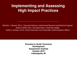 High Impact Practices in Education for Student Success