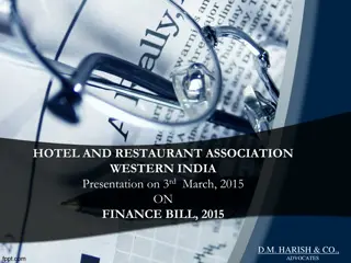 Insights on Finance Bill 2015 and Economic Rankings in India