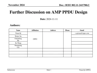 IEEE 802.11-24/1780r2 AMP PPDU Design Discussion