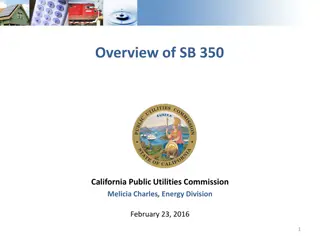 Overview of California's SB 350 Energy Legislation