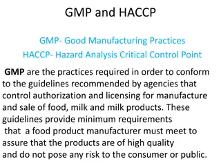 Implementing GMP and HACCP for Food Safety
