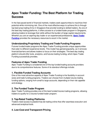 Apex Trader Funding_ The Best Platform for Trading Success