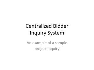 Centralized Bidder Inquiry System - Project Inquiry Example