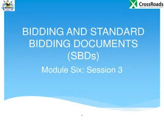 Bidding Process and Standard Bidding Documents