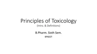 Toxicology: Definitions, Effects, and Terminology