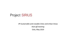 Project SIRIUS Kick-off Meeting - Sustainable and Liveable Cities May 2019