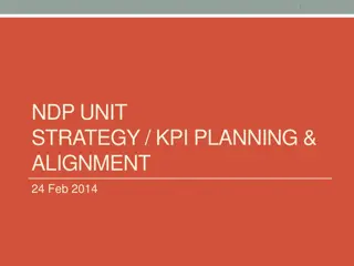 Key Performance Indicators (KPIs) for Strategic Planning and Alignment - NDP Unit Strategy
