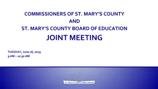 St. Mary's County Board of Education Joint Meeting Agenda June 18, 2019