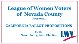 California Ballot Propositions for November 5, 2024 Election - League of Women Voters Nevada County