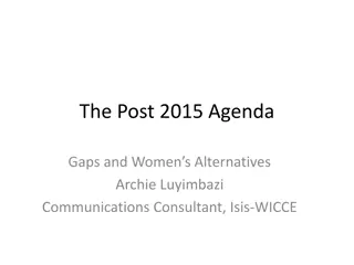 The Post-2015 Agenda for Women: Goals, Gaps, and Alternatives