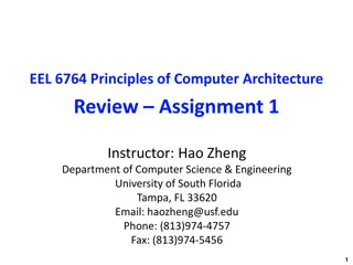 Computer Architecture Review Assignment 1