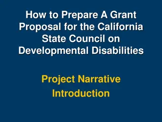 Grant Proposal Writing Guide for California State Council on Developmental Disabilities