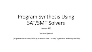 Advanced Program Synthesis Techniques Using SAT/SMT Solvers