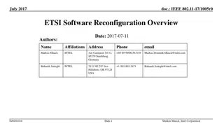 Software Reconfiguration Overview for Network Applications