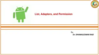 Guide to Building Android Apps: List Adapters & Permissions