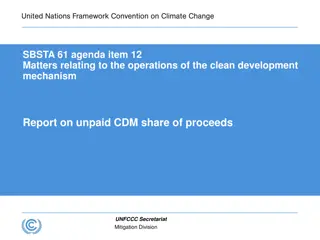 Clean Development Mechanism Unpaid Share of Proceeds Report