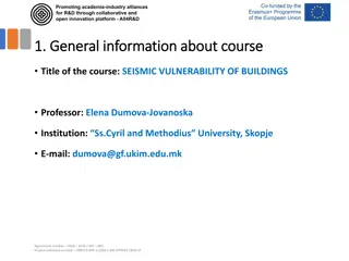 Master Course in Seismic Vulnerability of Buildings