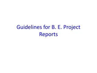 Effective Guidelines for B.E. Project Reports Submission