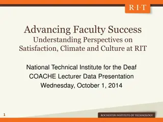 Faculty Satisfaction and Climate at RIT National Technical Institute for the Deaf