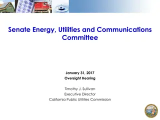 California Public Utilities Commission Oversight Hearing - January 31, 2017