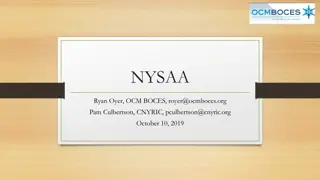 NYSAA Training and Administration Updates for Educators