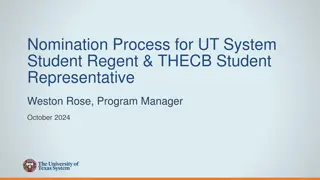 Nomination Process for UT System Student Regent & THECB Student Representative