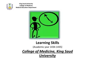 Critical Learning Skills Course in Medical Education at King Saud University