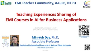 EMI Courses in AI for Business Applications 2022: Teaching Experiences Sharing