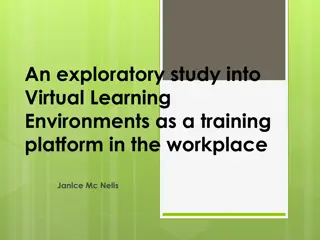 Exploring Virtual Learning Environments in Workplace Training