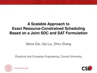 Advanced Resource-Constrained Scheduling Techniques