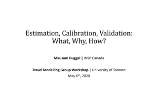 Estimation, Calibration, and Validation in Travel Modelling Workshops
