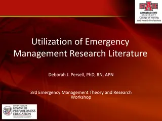 Enhancing Utilization of Emergency Management Research Literature
