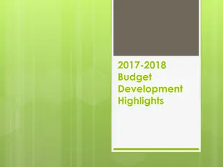 Budget Development Highlights and Guidelines for Schools