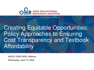 Ensuring Textbook Affordability and Cost Transparency through Policy Approaches