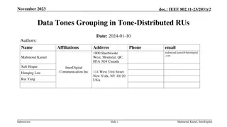 Improving Wireless Network Performance Through Data Tones Grouping