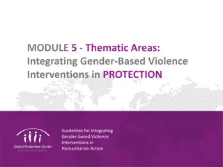 Integrating Gender-Based Violence Interventions in Humanitarian Action Guidelines