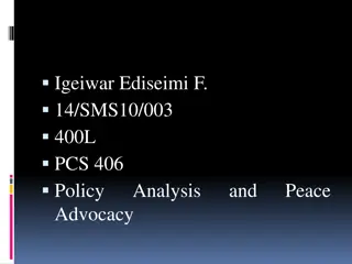 Advocacy: A Guide to Advocacy Activities and Aims