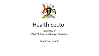 Grant and Budget Guidelines for Health Sector in 2016/17